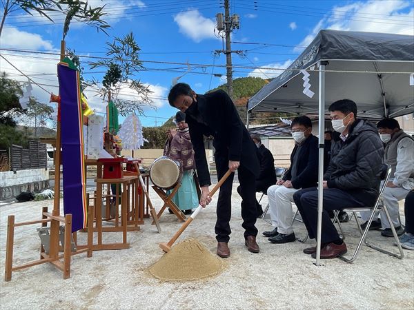 山口県岩国市の事務所新築工事の様子です。