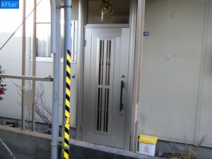 山口県　岩国市　リフォーム　玄関ドア リフォーム